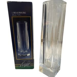Cristal D'Arques France Beaubourg Genuine Lead Crystal Flute Vase.